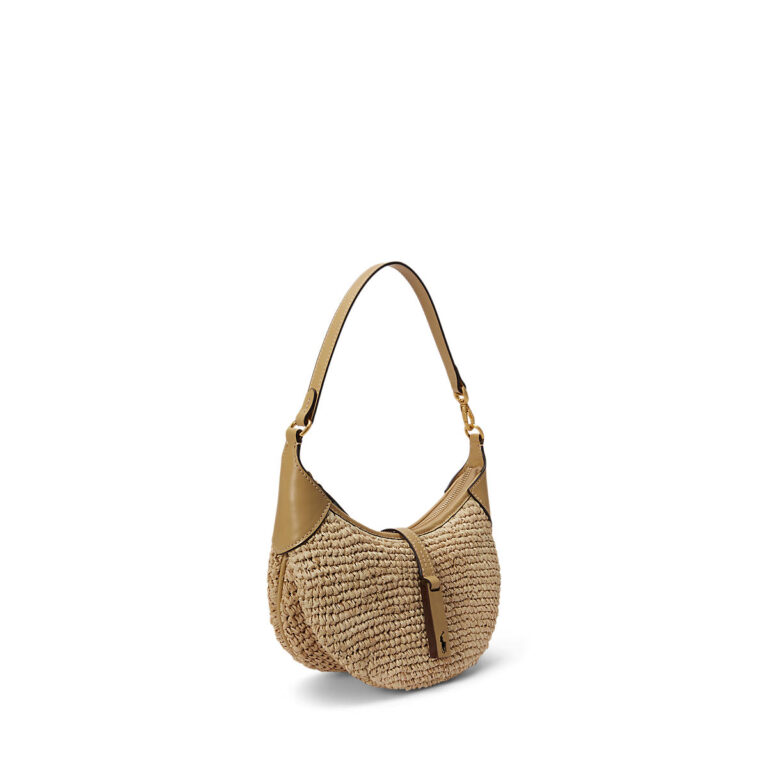Polo Ralph Lauren Polo ID Raffia Mini Shoulder Bag - Beige | Follestad