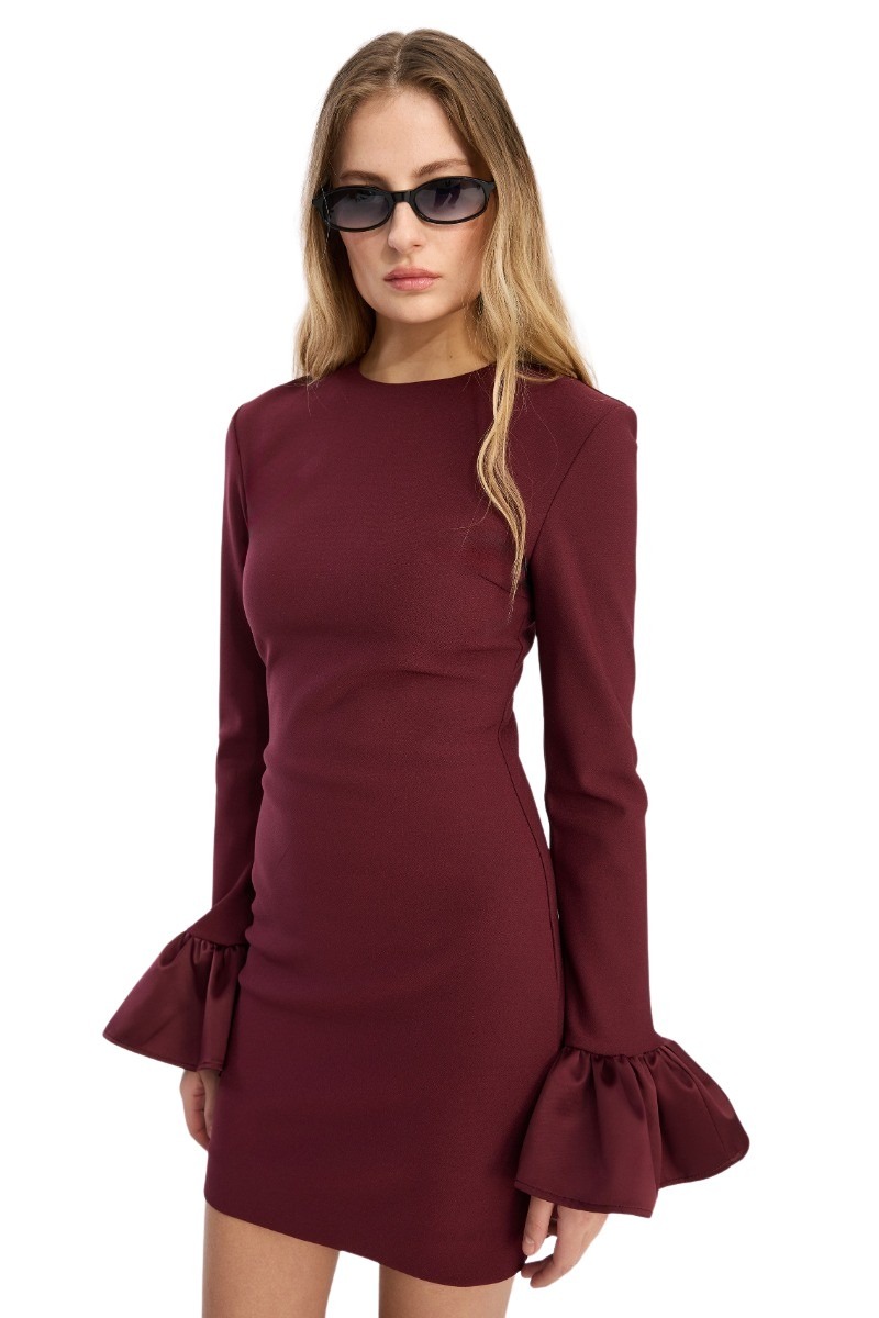 rotate_1148632734_zinfandel_bell_sleeved_mini_dress_model_3_5037_lr