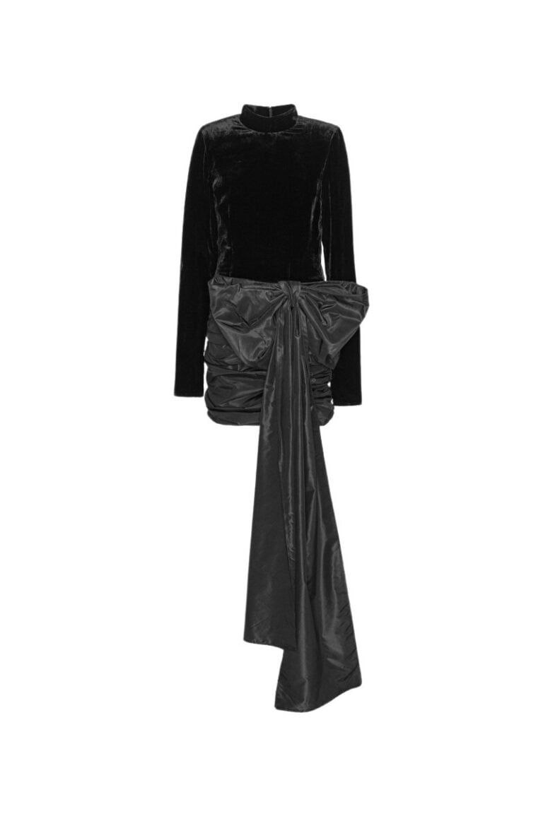 rotate_115246100_black_1_velvet-bow-mini-dress_lr