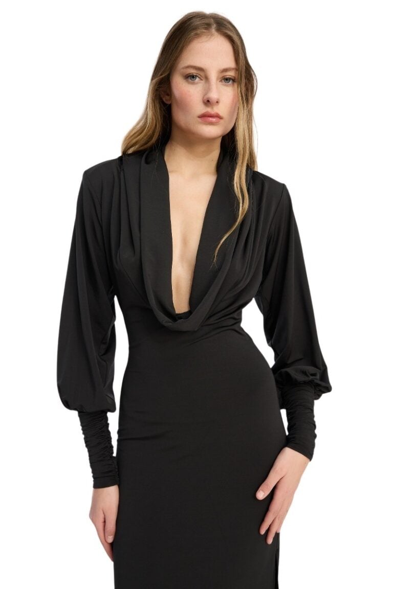 rotate_115255100_black_slinky_hooded_dress_model_3_5673_lr