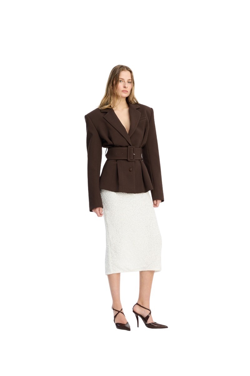 rotate_1154842910_chicory_coffee_suiting_belted_blazer_model_1_4226_lr