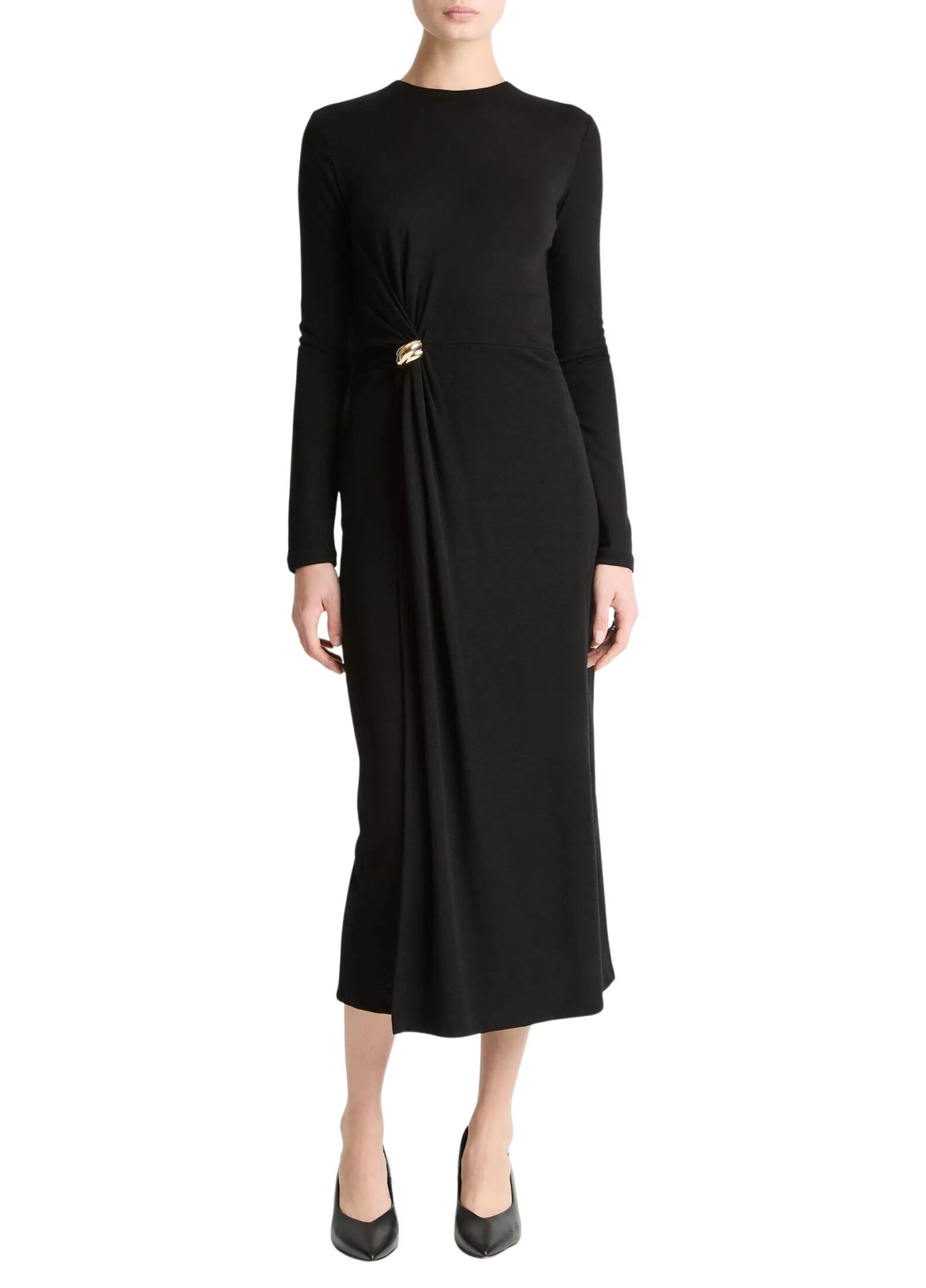 cinched-waist-wool-blend-long-sleeve-dress-001blk cinched-waist-wool-blend-long-sleeve-dress-001blk