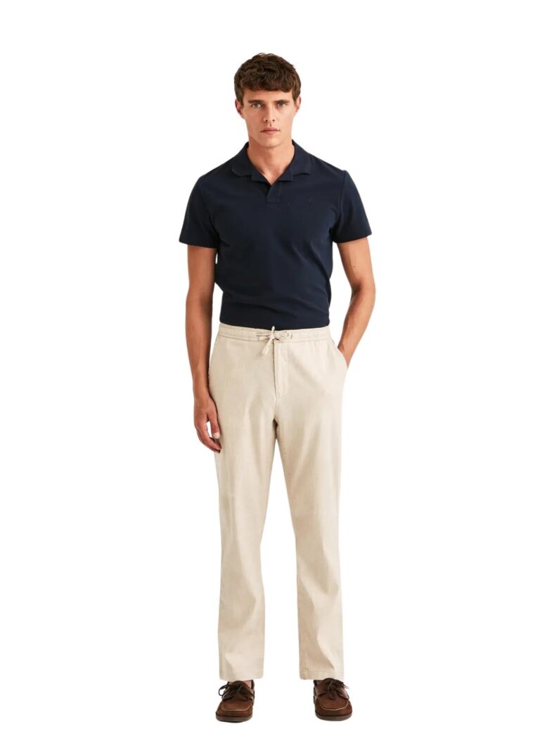 Morris Stockholm Fenix Linen Trouser - Beige | Follestad