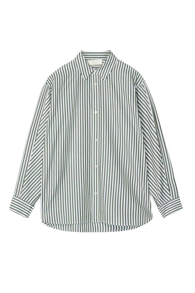 fwss_summer_26_coastal_shirt_olive_and_white_stripes