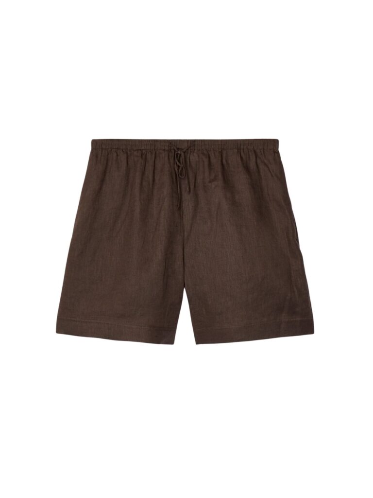 fwss_summer_26_linen_a-line_shorts_chocolate_brown