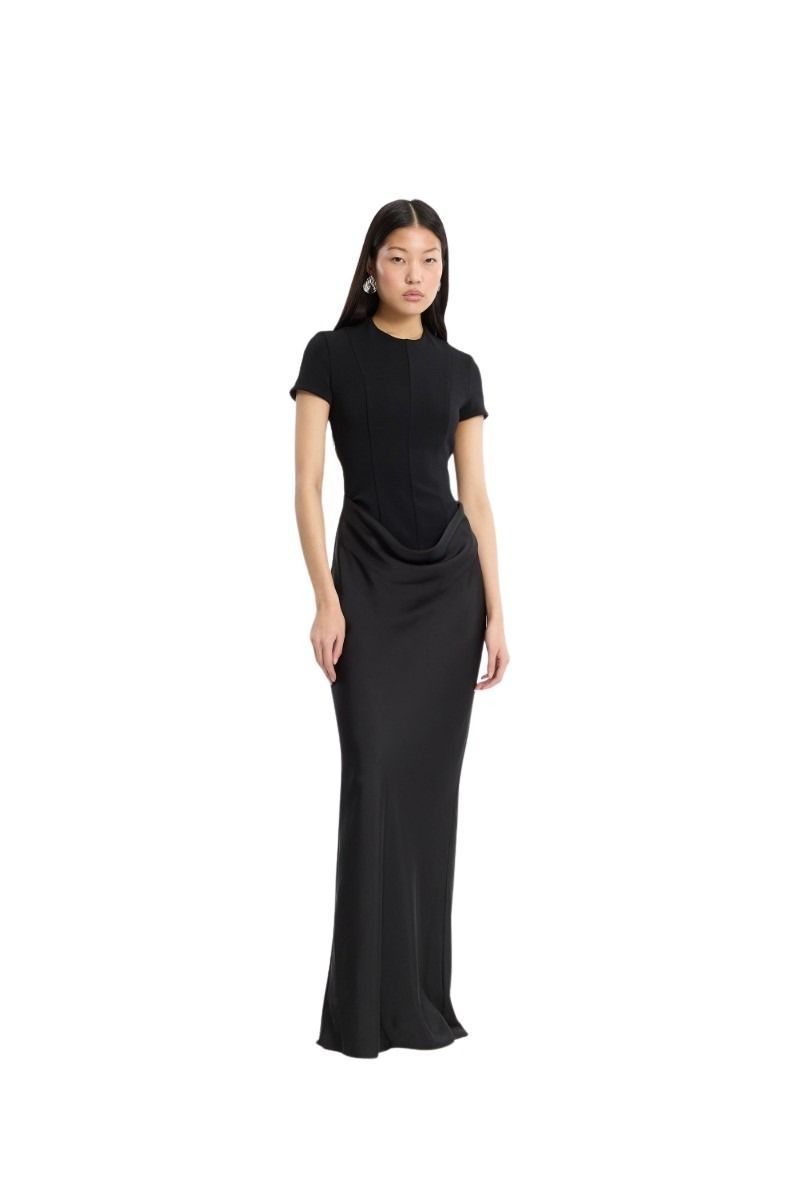rotate_pf26__116234100_capsleeve_draped_maxi_black_model_6968_lr rotate_pf26__116234100_capsleeve_draped_maxi_black_model_6968_lr