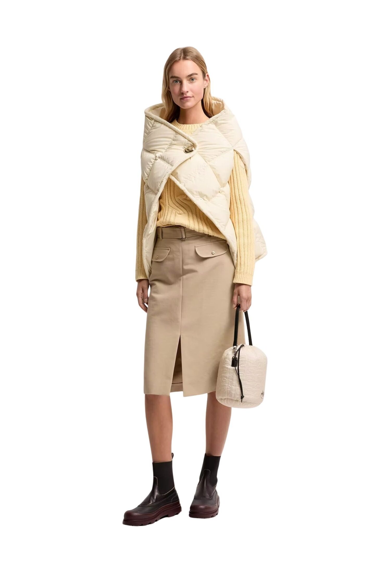 belted-knee-length-cotton-skirt-women-beige-moncler-0 belted-knee-length-cotton-skirt-women-beige-moncler-0