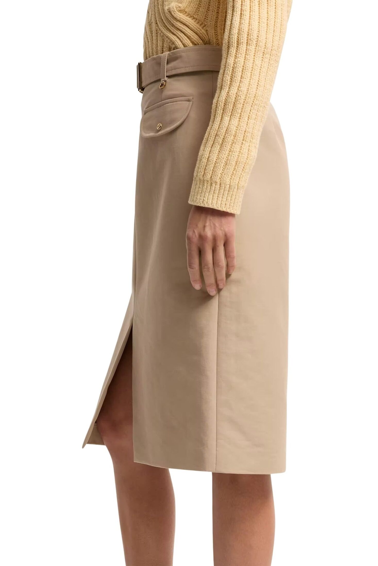 belted-knee-length-cotton-skirt-women-beige-moncler-1 belted-knee-length-cotton-skirt-women-beige-moncler-1