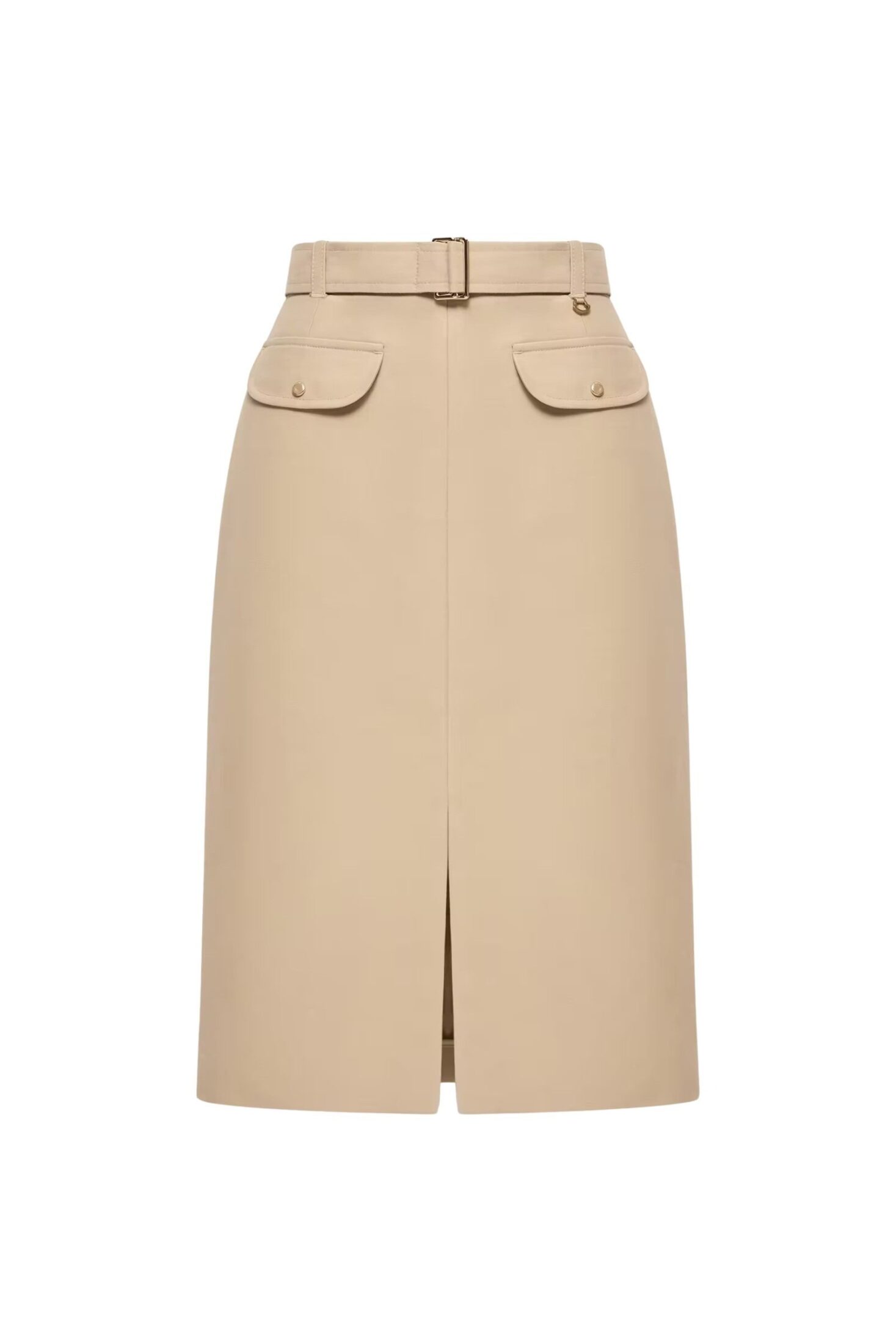belted-knee-length-cotton-skirt-women-beige-moncler-2 belted-knee-length-cotton-skirt-women-beige-moncler-2
