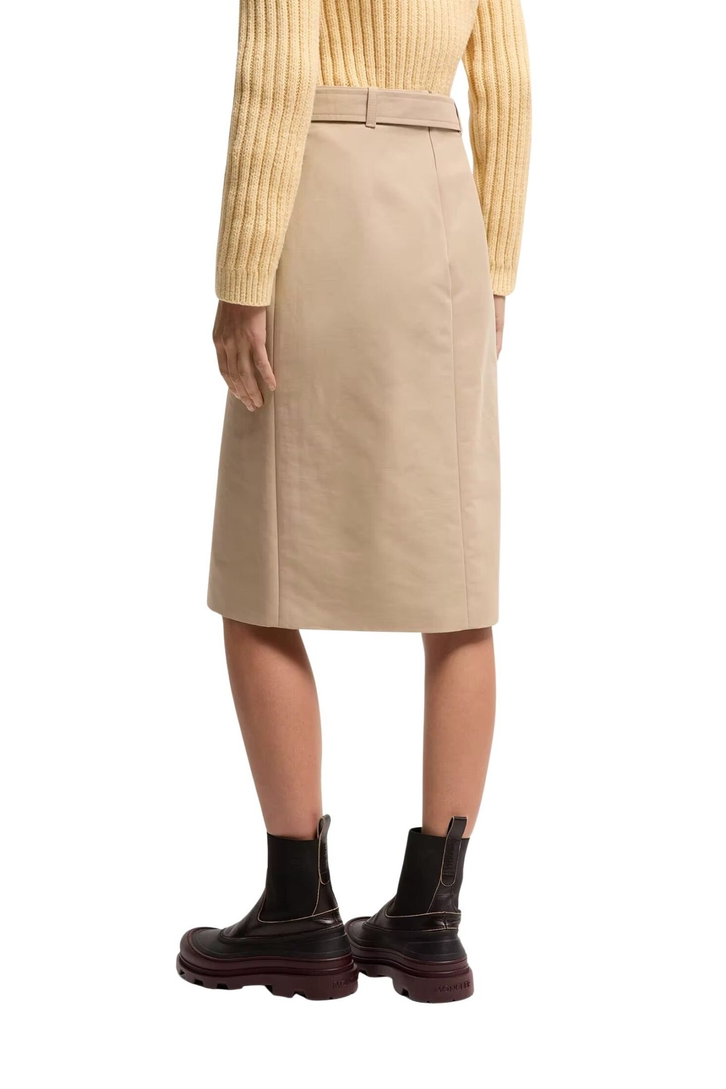 belted-knee-length-cotton-skirt-women-beige-moncler-4 belted-knee-length-cotton-skirt-women-beige-moncler-4