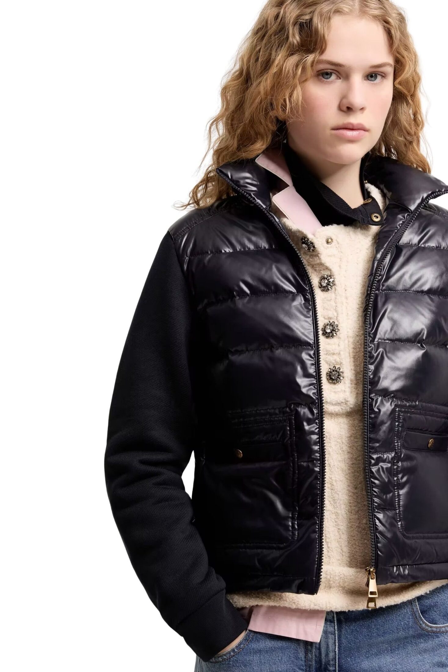 cotton-zip-up-sweatshirt-with-nylon-front-women-dark-blue-moncler-5 cotton-zip-up-sweatshirt-with-nylon-front-women-dark-blue-moncler-5