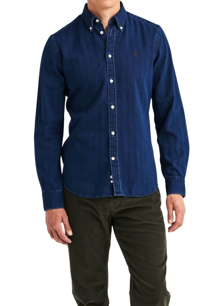 801828-indigo-herringbone-shirt-slim-fit-56-blue-1