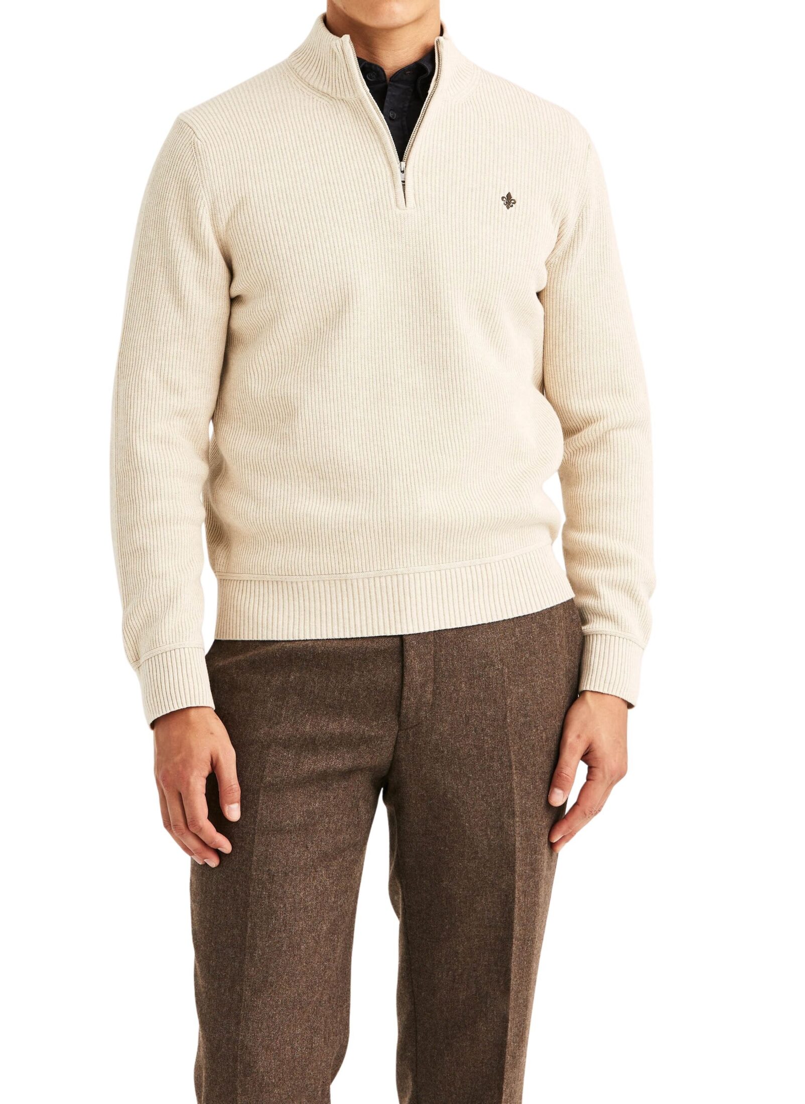 901475 colin half zip 06 khaki 1 901475-colin-half-zip-06-khaki-1